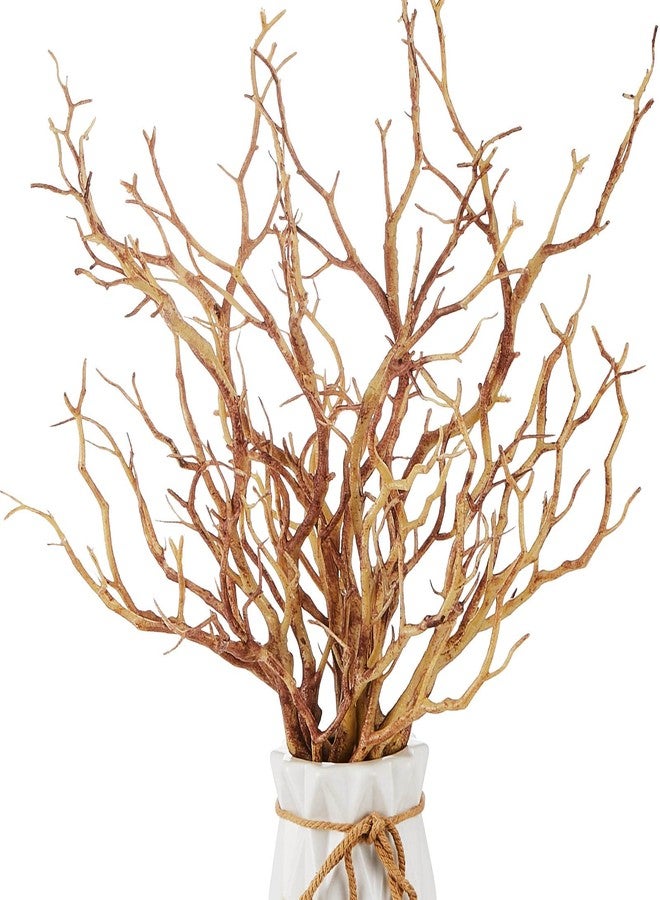 Chuangdi 8 Pieces Dried Tree Branches Artificial Antler Branch Manzanita Branches Plastic Tree Branches for Decoration for Christmas Party Various Festivals Home Hotel Decoration (Coffee) - Image 1